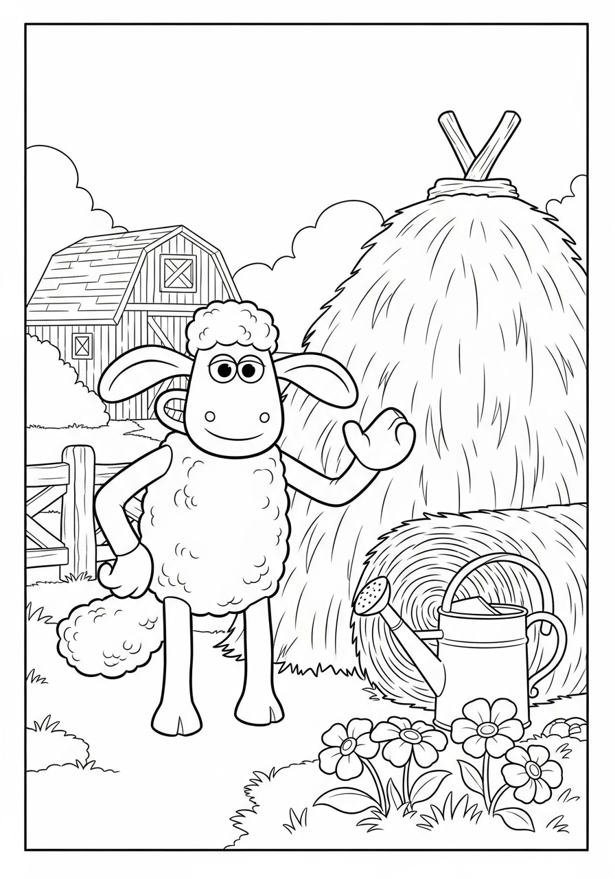 Shaun la Pecora 21 Shaun la Pecora da colorare pdf