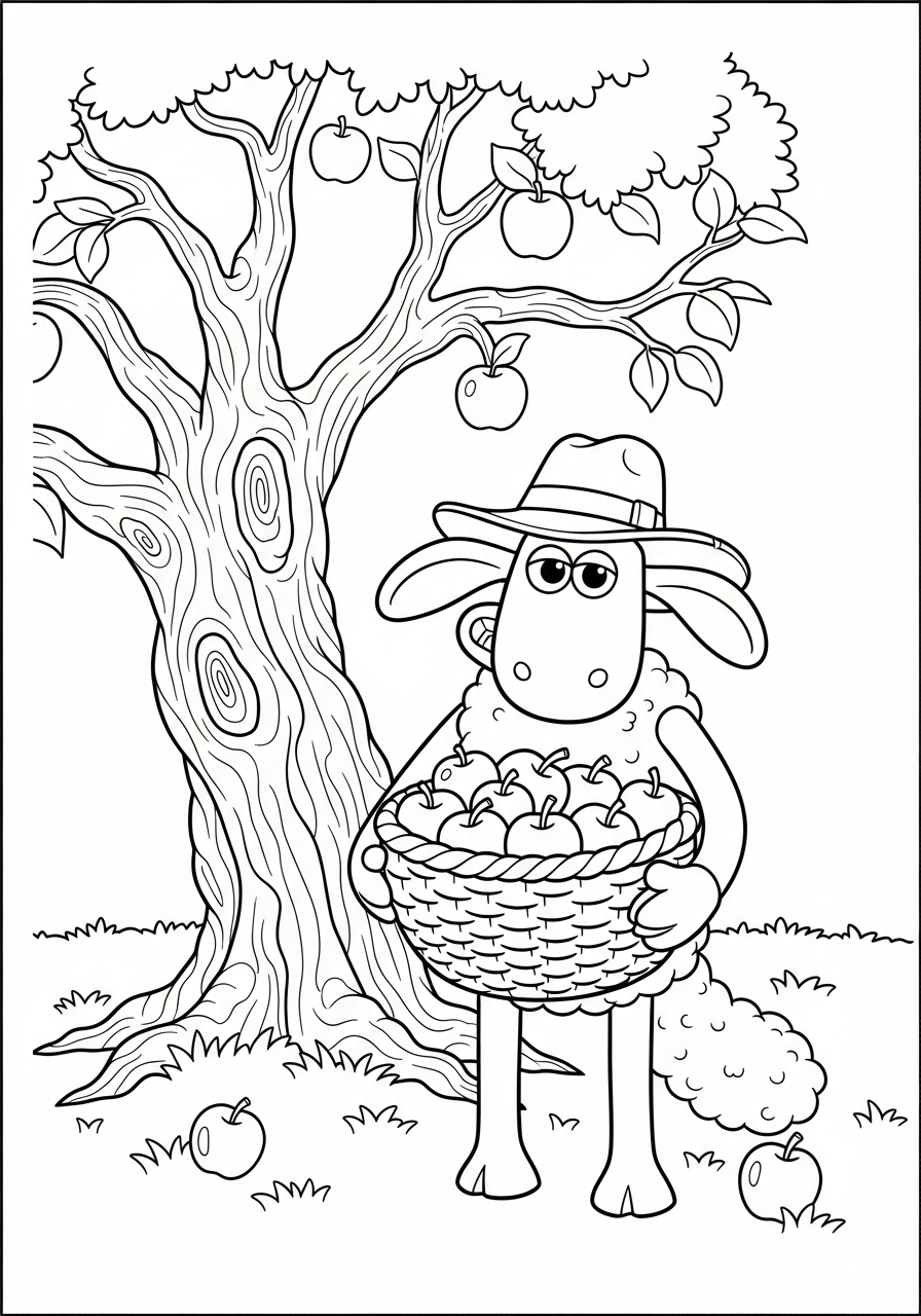 Shaun la Pecora 20 immagine da colorare Shaun la Pecora 1