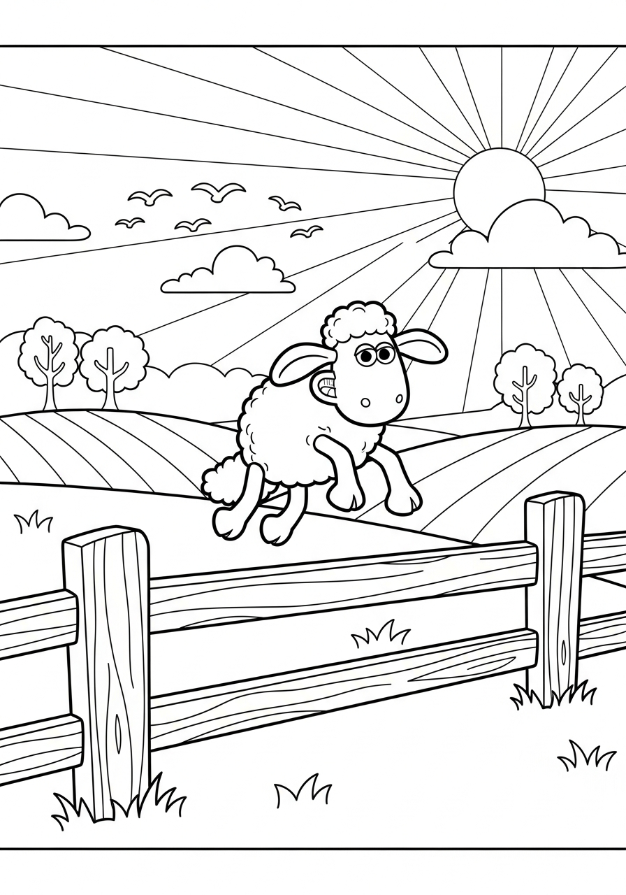 Shaun la Pecora 18 disegni di Shaun la Pecora da colorare e stampare gratis