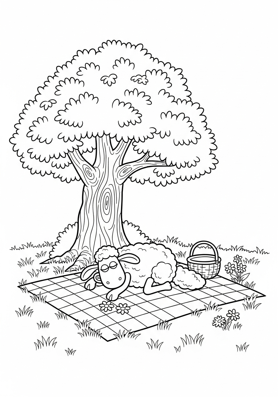 Shaun la Pecora 16 disegni Shaun la Pecora da colorare per bambini 1