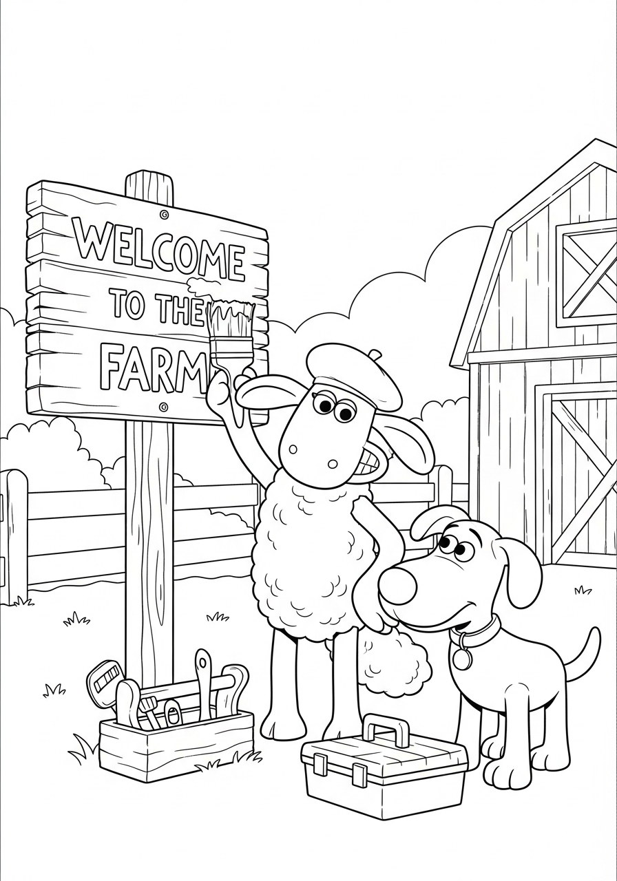 Shaun la Pecora 15 disegni da colorare Shaun la Pecora da stampare