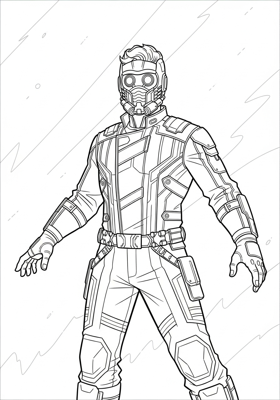disegni di Star Lord da colorare da stampare
