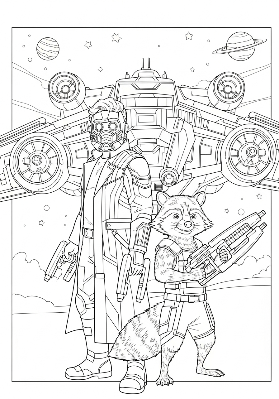 Star Lord da colorare
