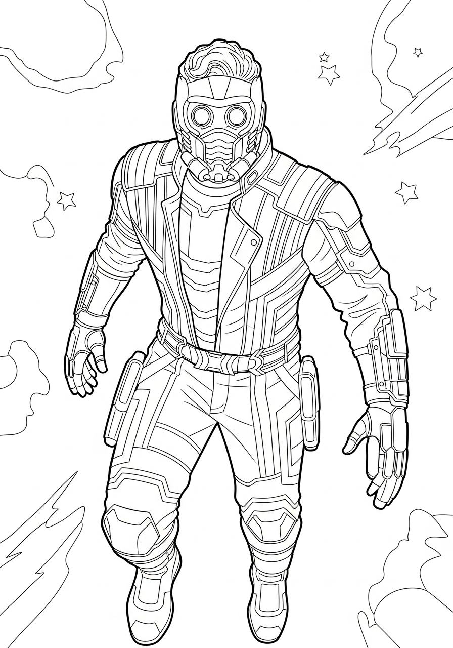 pdf stampare Star Lord da colorare 1