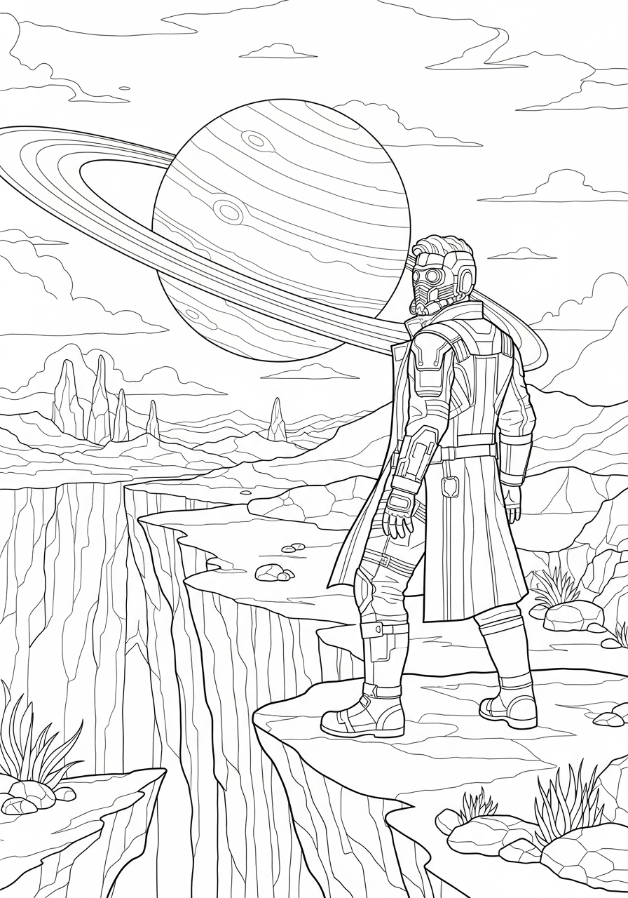 immagine da colorare Star Lord