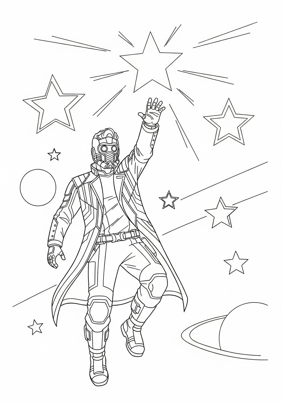 Star Lord da colorare e stampare pdf