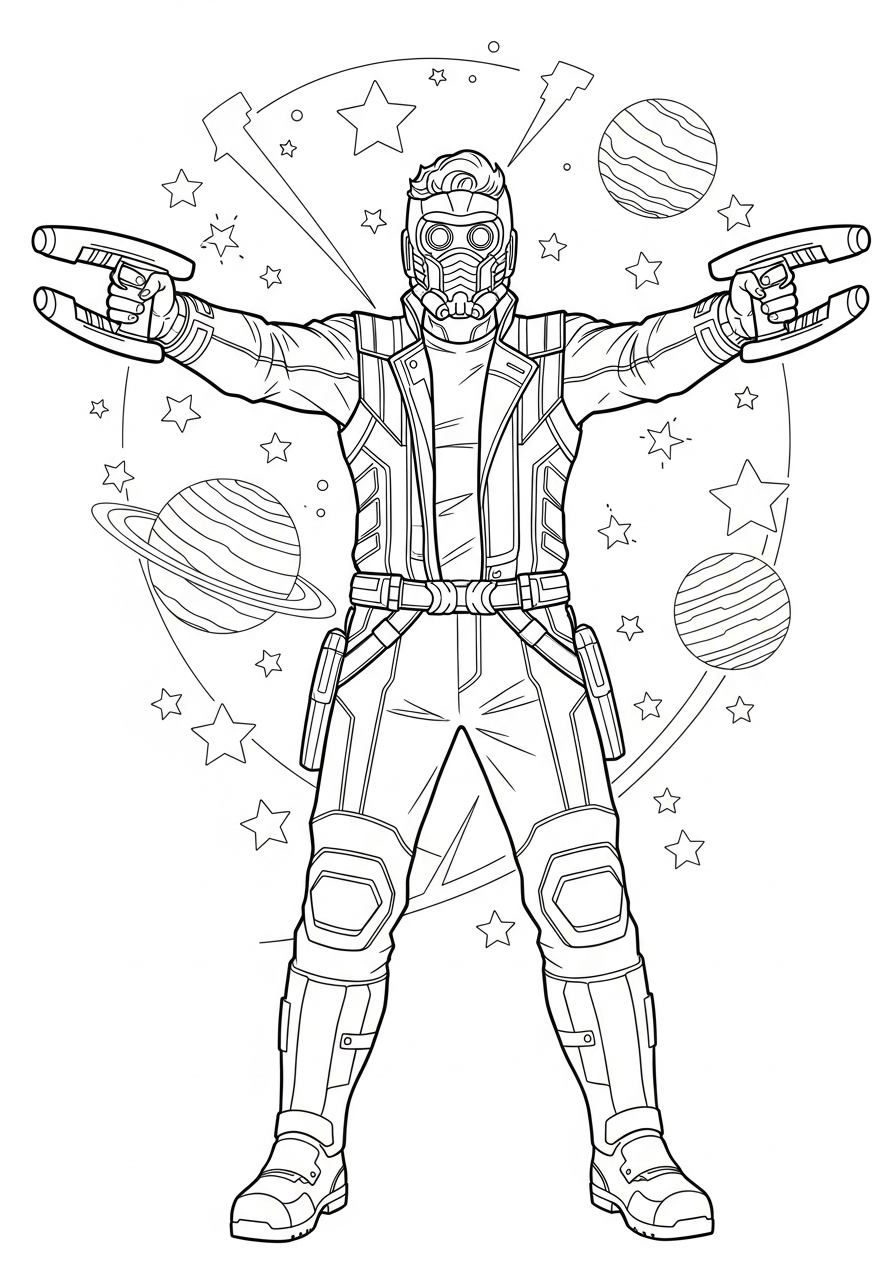 immagini di Star Lord da colorare e stampare