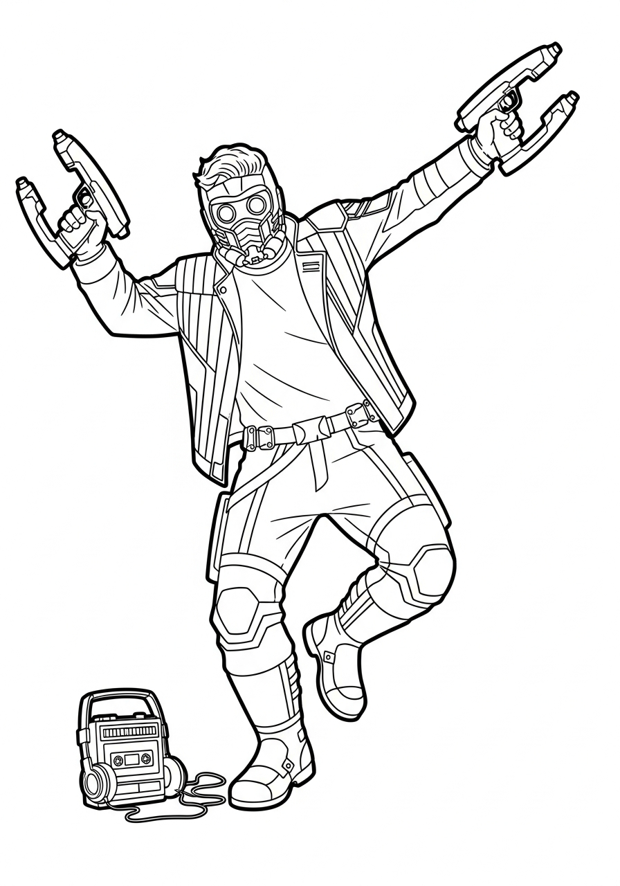 Star Lord da colorare bambini