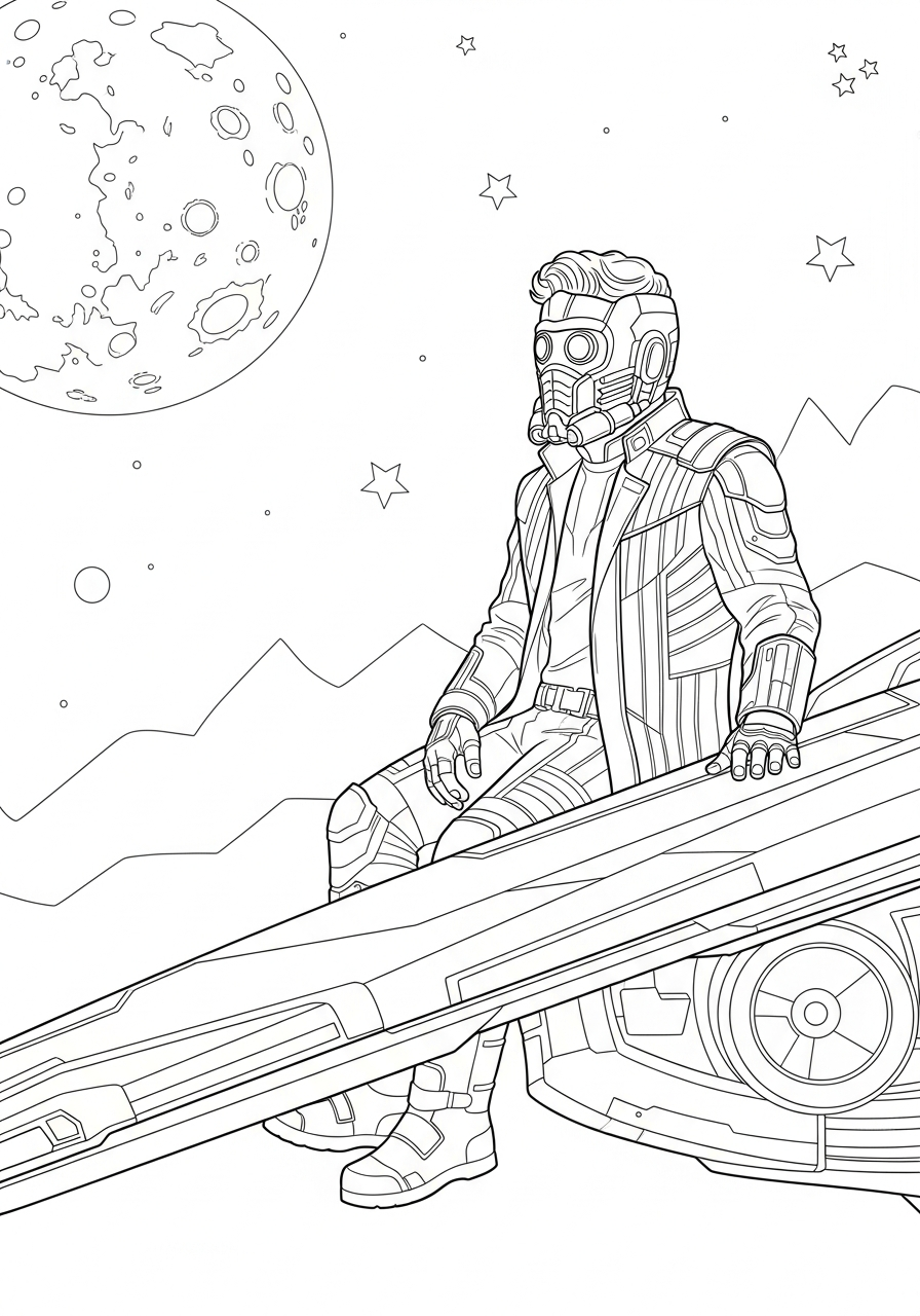 disegni da colorare gratis Star Lord