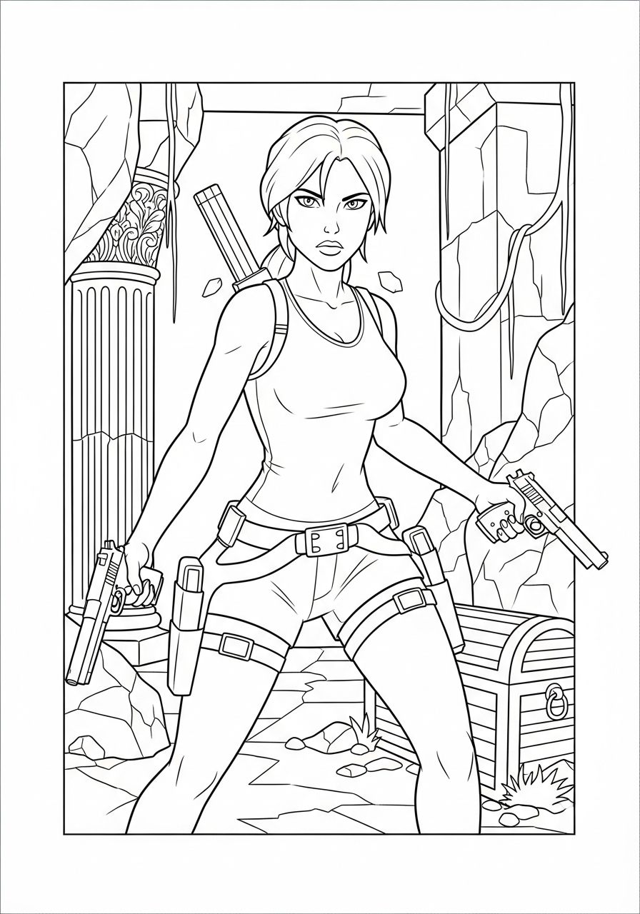 Tomb Raider 22 disegni Tomb Raider da colorare online