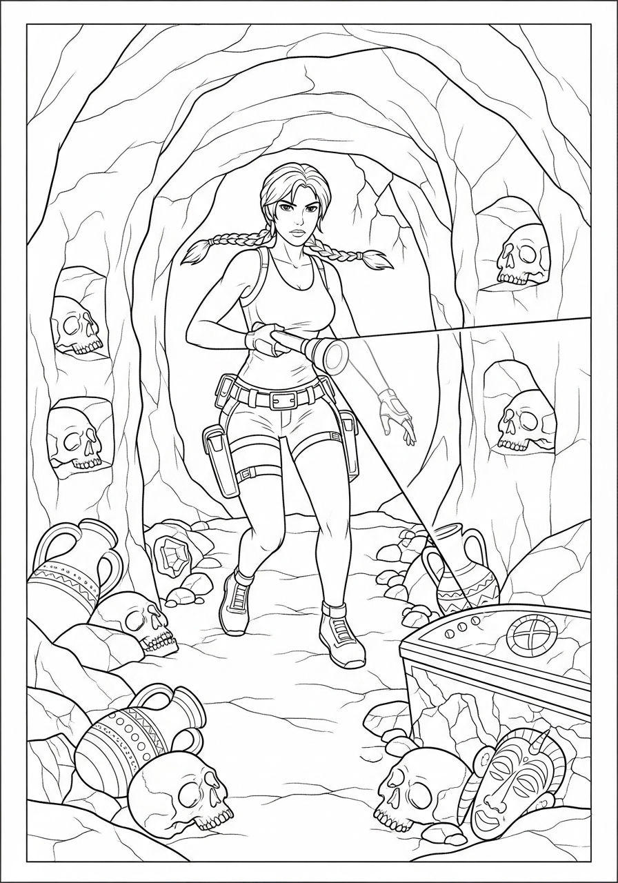 Tomb Raider 13 immagine di Tomb Raider da colorare 1