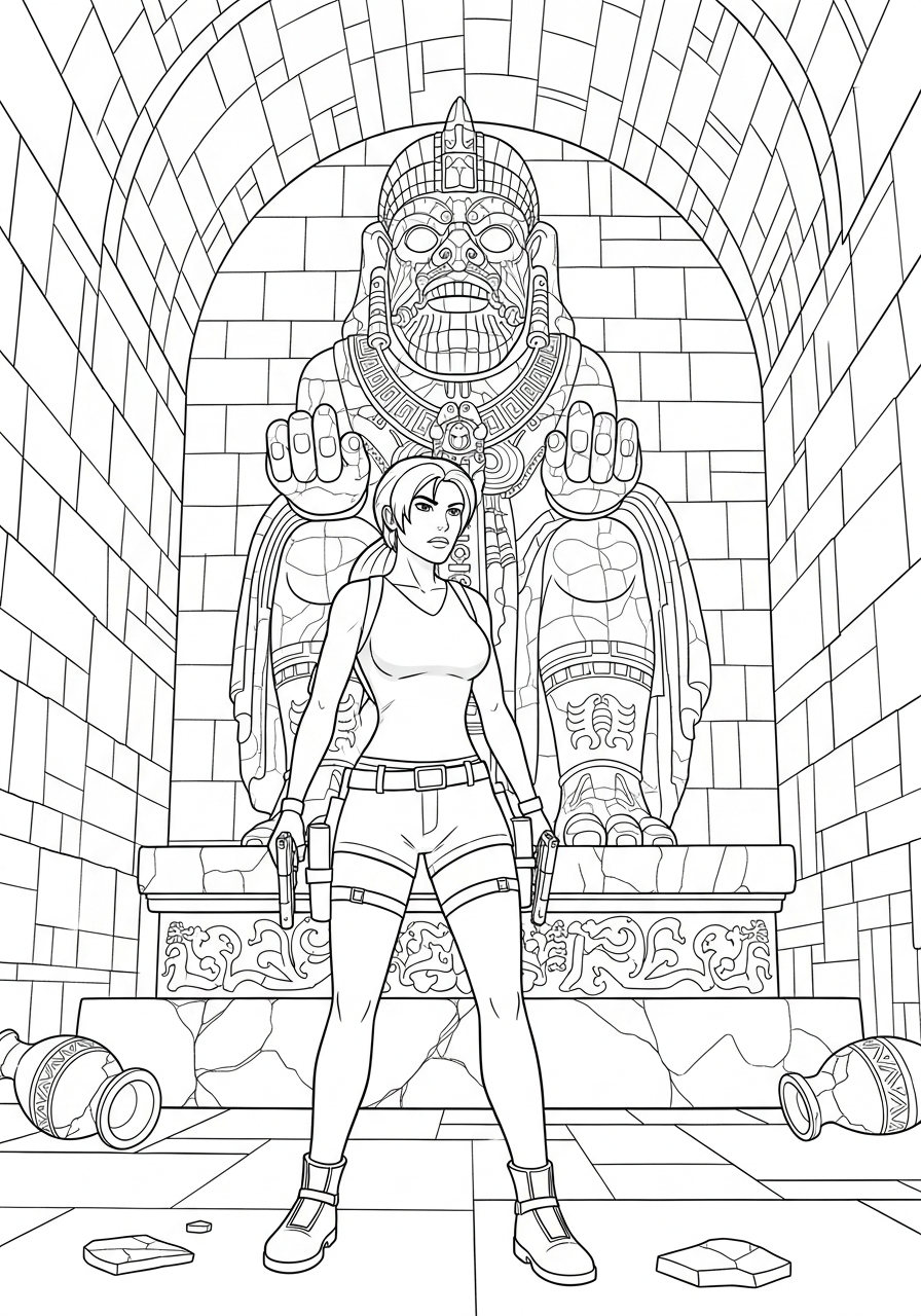Tomb Raider 12 Tomb Raider da colorare per bambini