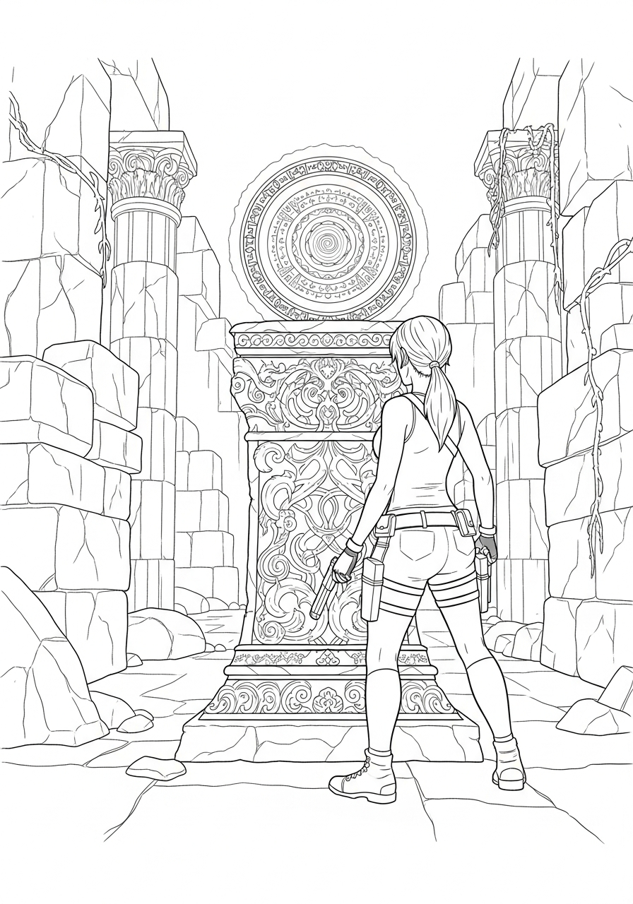 Tomb Raider 9 disegni Tomb Raider da colorare e stampare 1