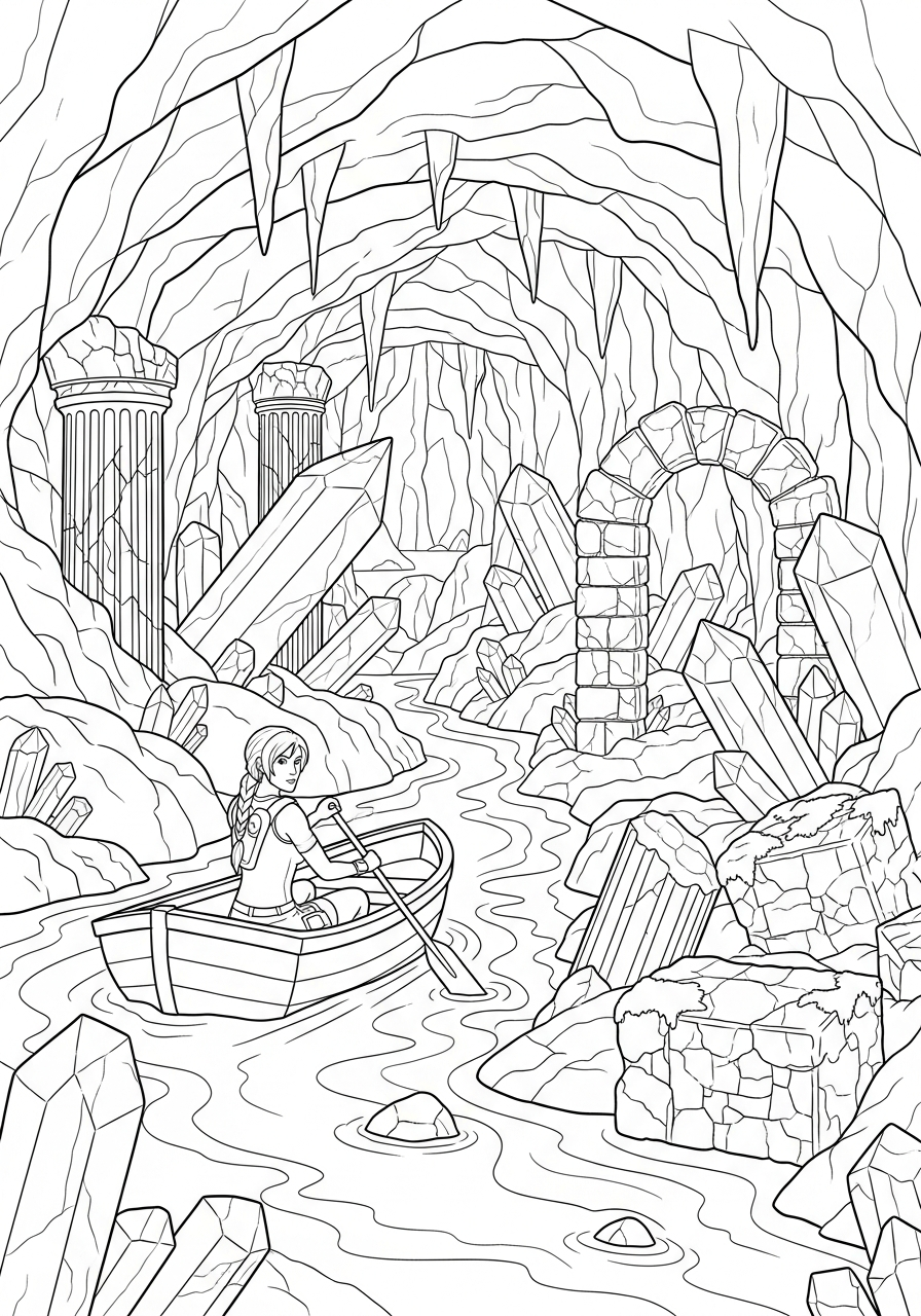 Tomb Raider 8 immagine di Tomb Raider da colorare