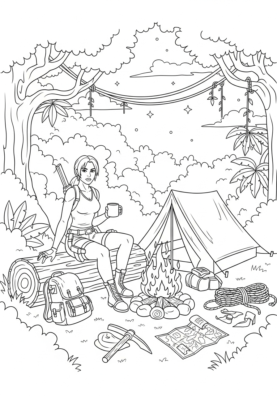 Tomb Raider 7 disegni da colorare Tomb Raider da stampare