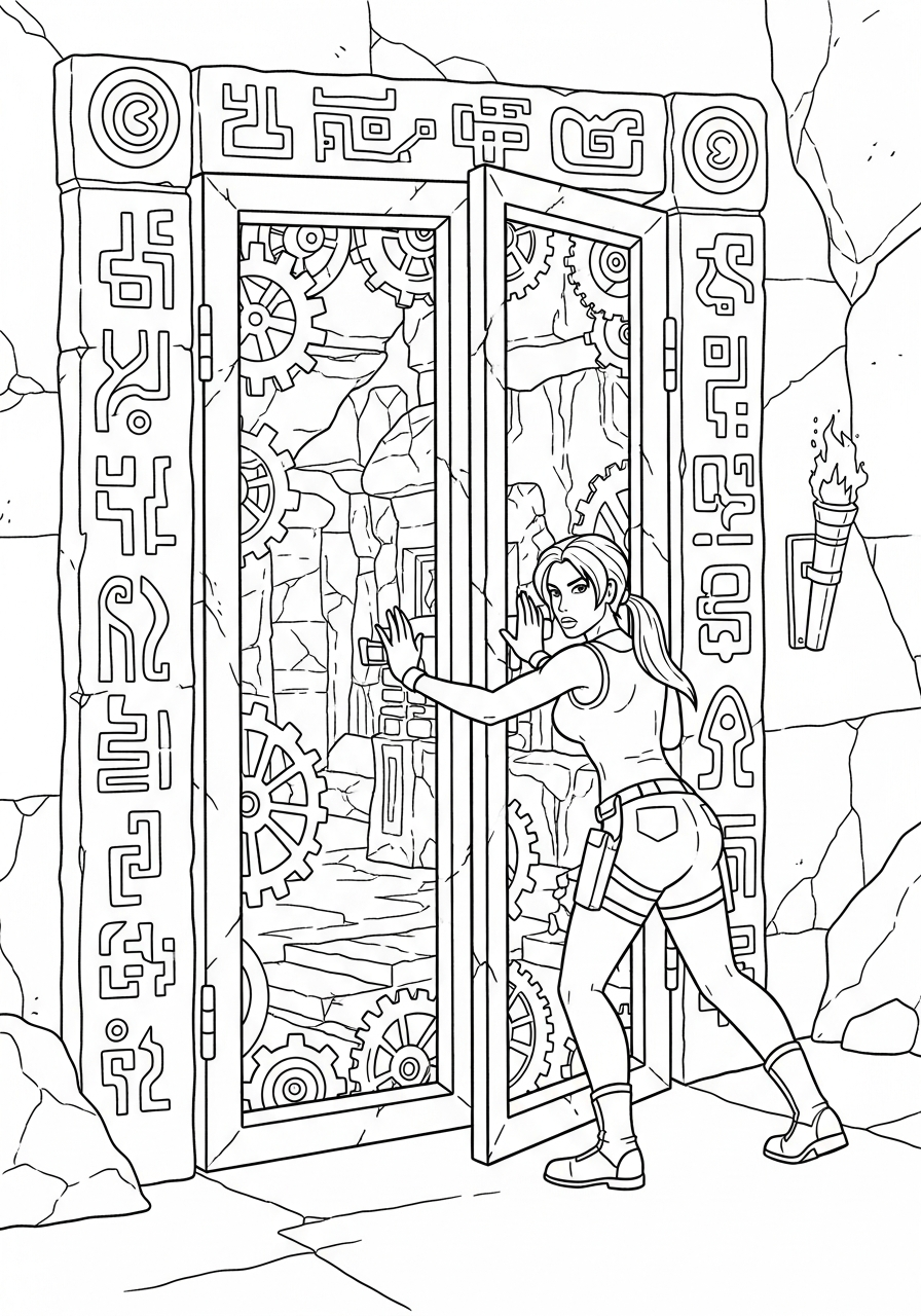 Tomb Raider 2 immagine Tomb Raider da colorare