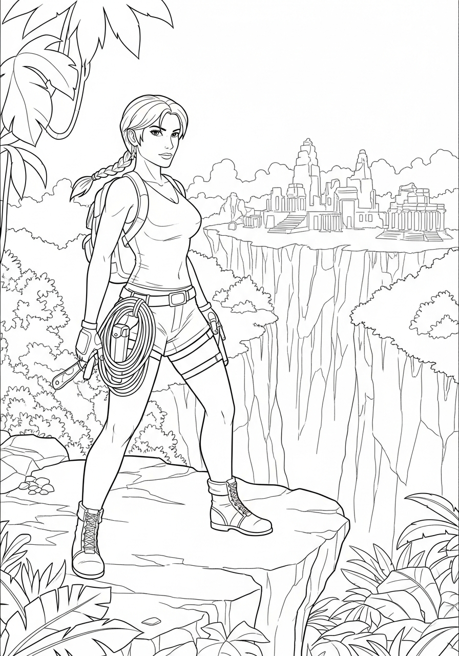 Tomb Raider 20 disegni da stampare e colorare Tomb Raider