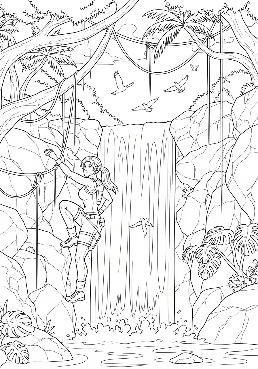 Tomb Raider 16 disegni facili di Tomb Raider da colorare