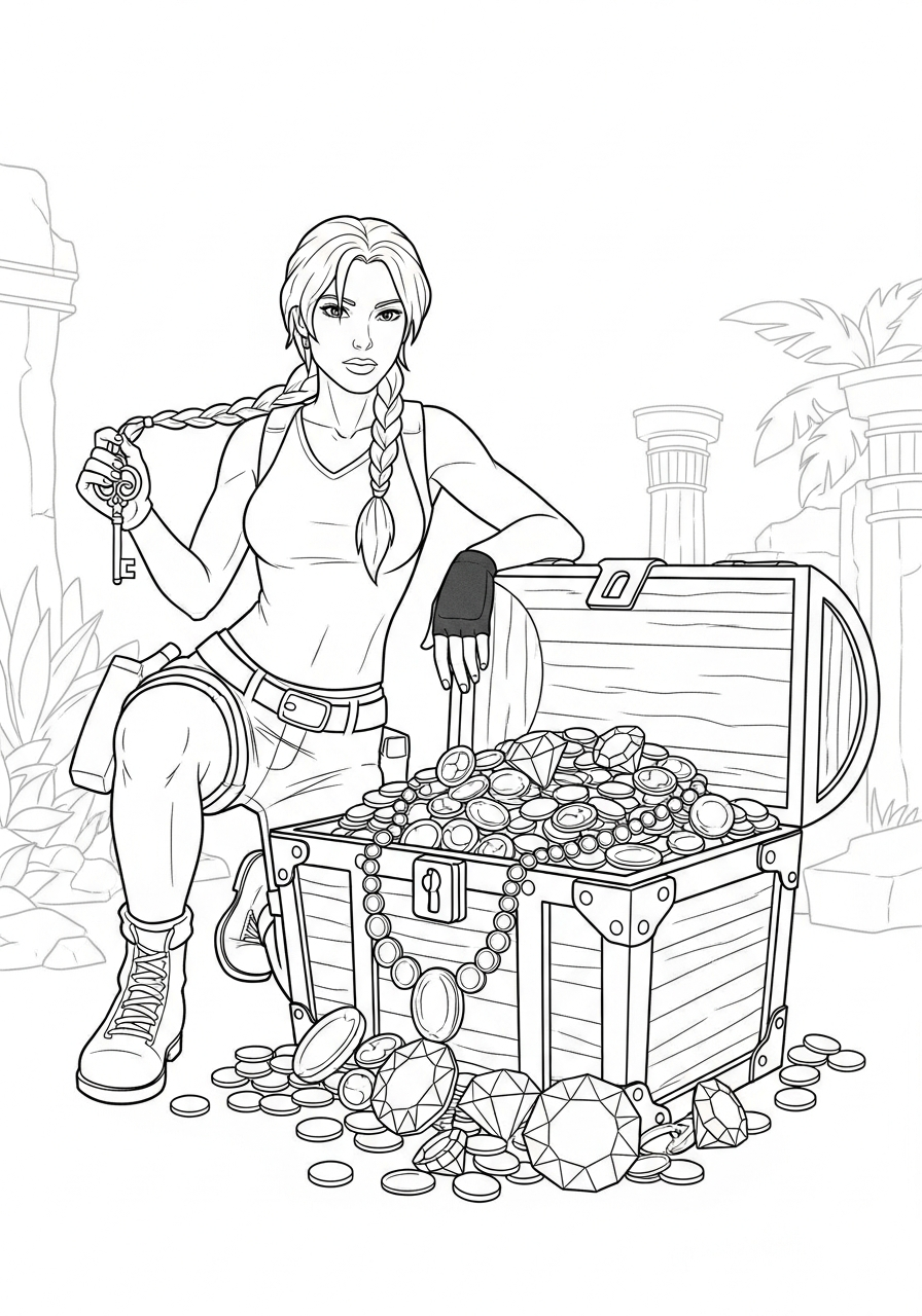 Tomb Raider 15 disegni da colorare Tomb Raider per bambini
