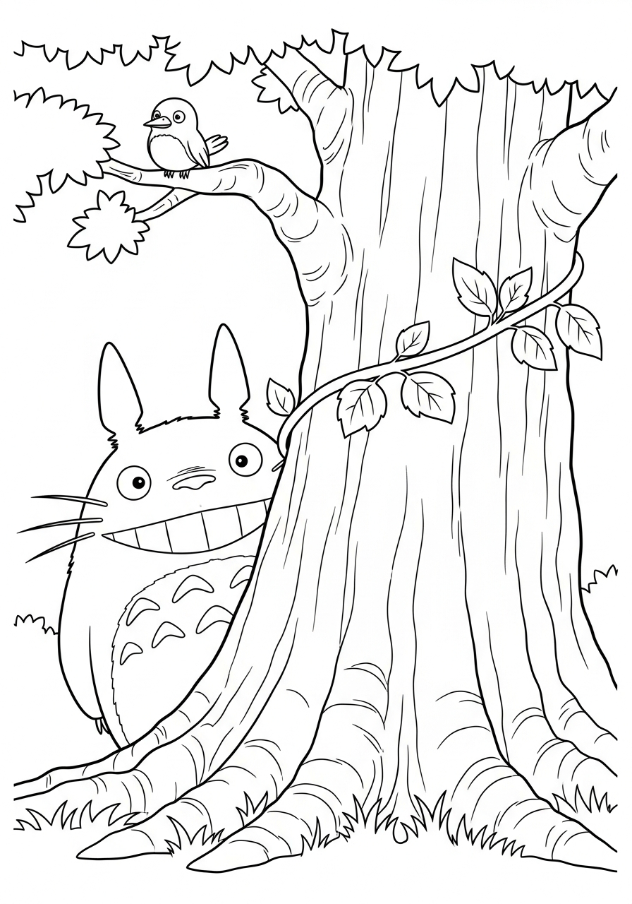 disegni facili di Totoro da colorare 1