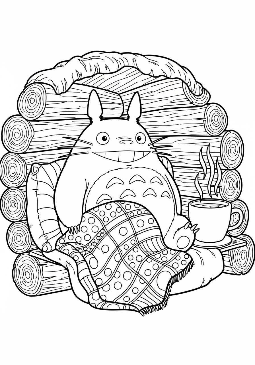 Totoro da colorare pdf gratis