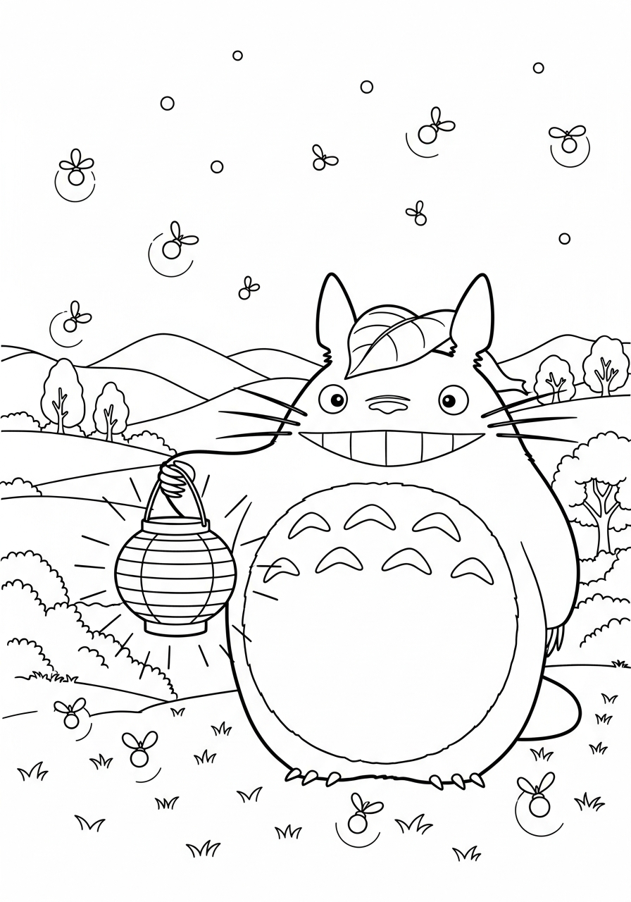 disegni Totoro da colorare per bambini