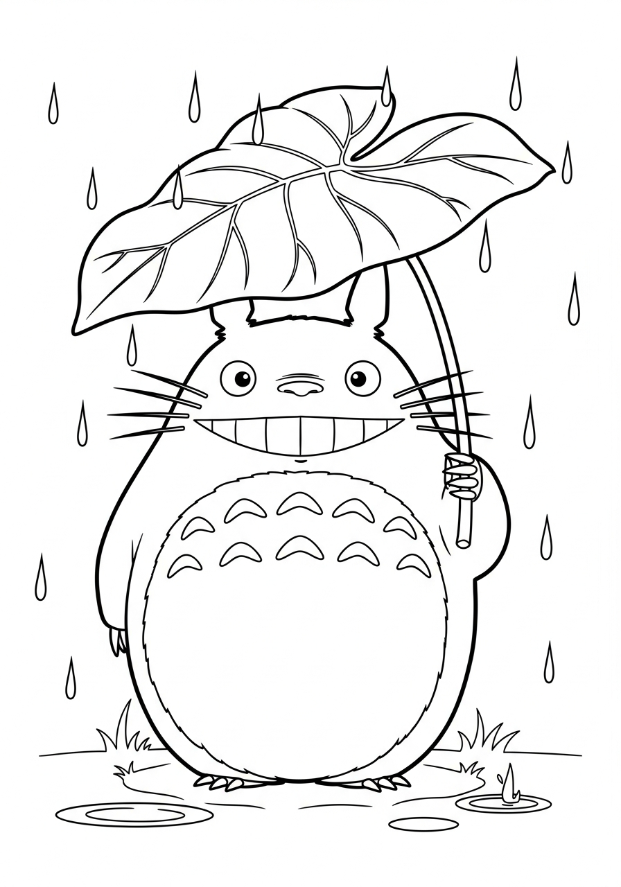 disegni Totoro da colorare