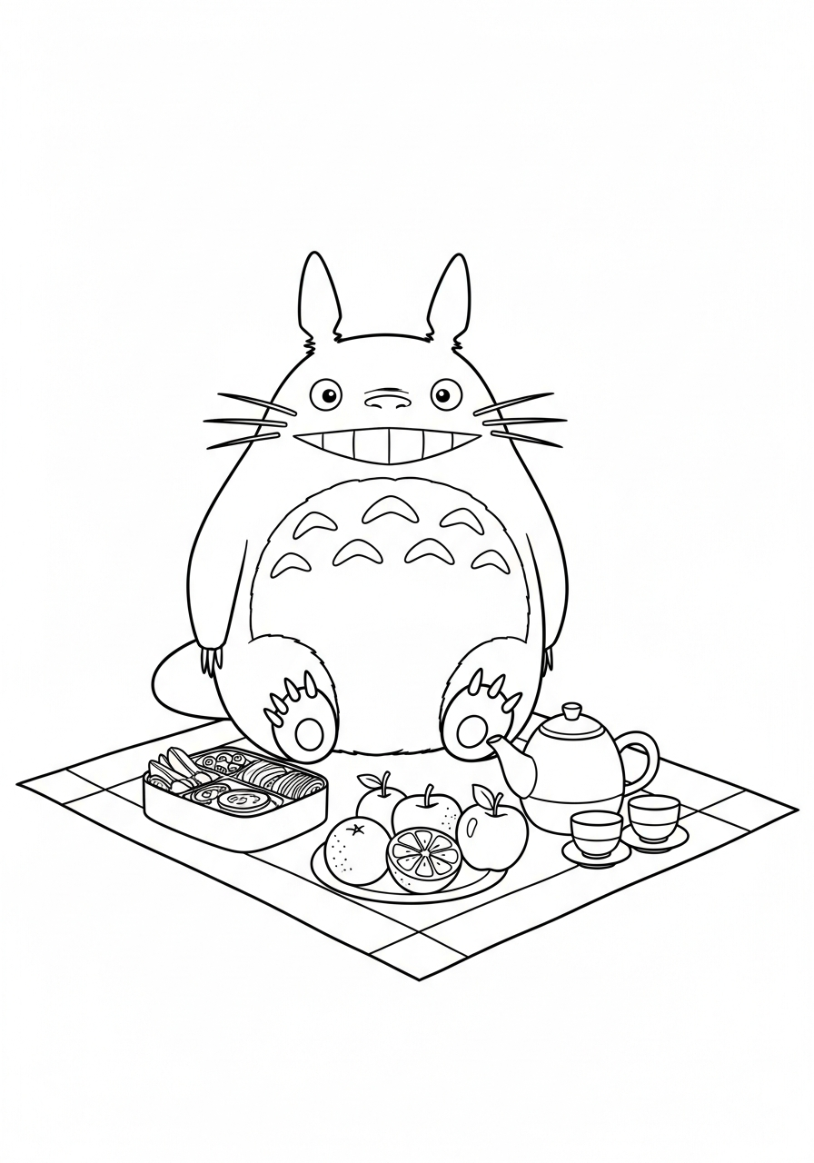 disegni da colorare Totoro pdf