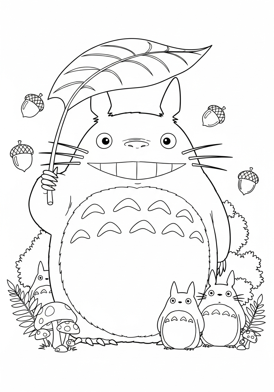 stampe da colorare per bambini Totoro