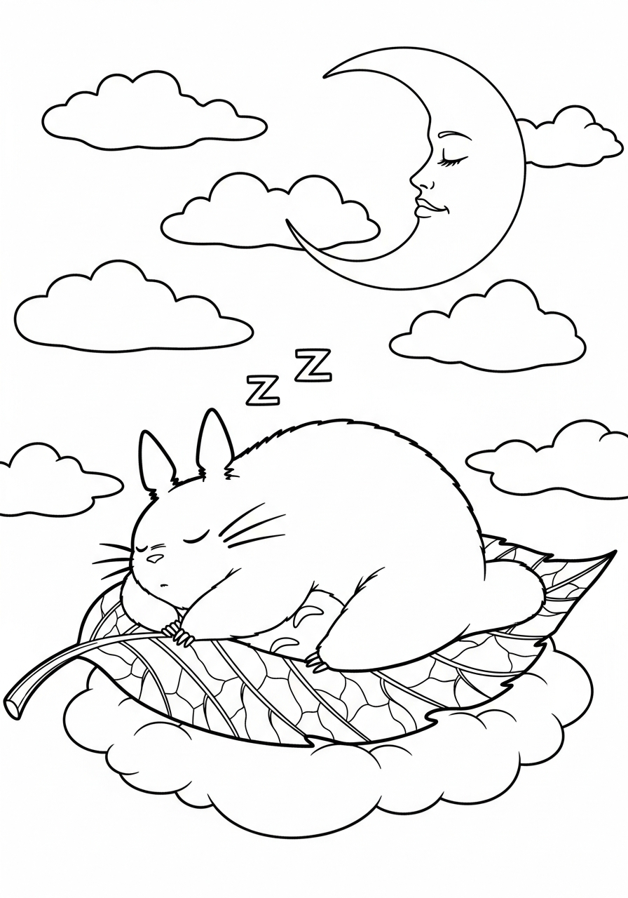 disegni di Totoro da colorare e stampare gratis