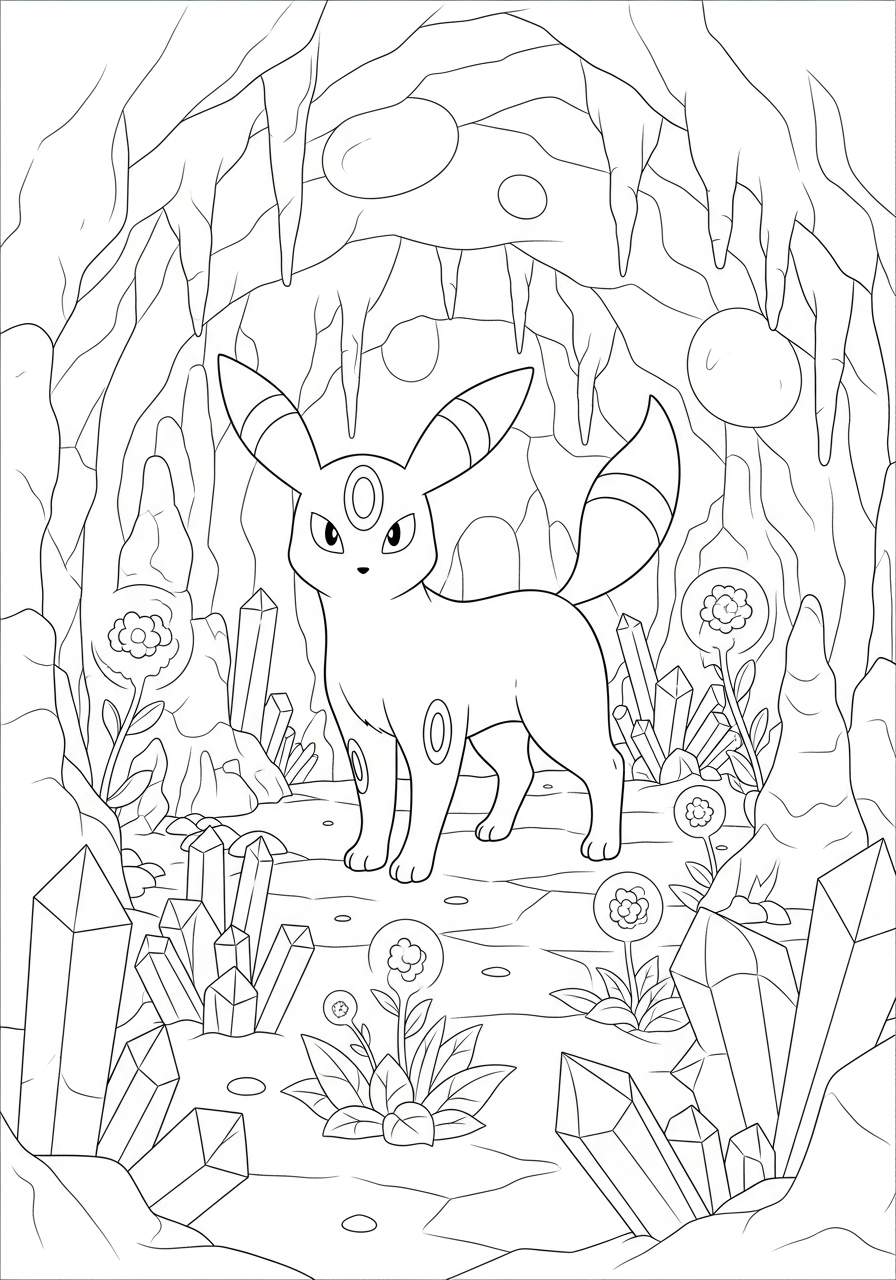 immagini da colorare Umbreon gratis