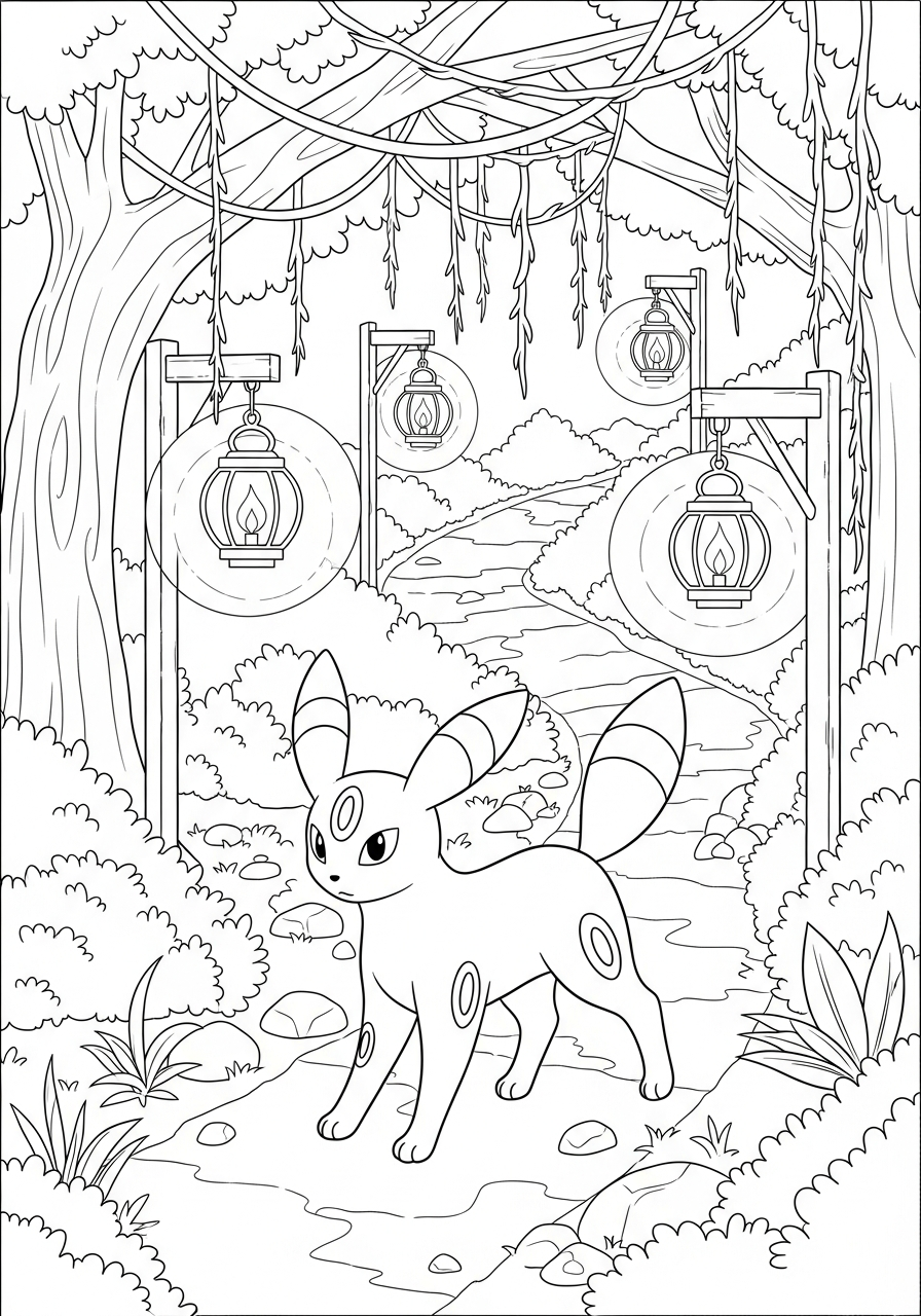 disegni Umbreon facili da colorare