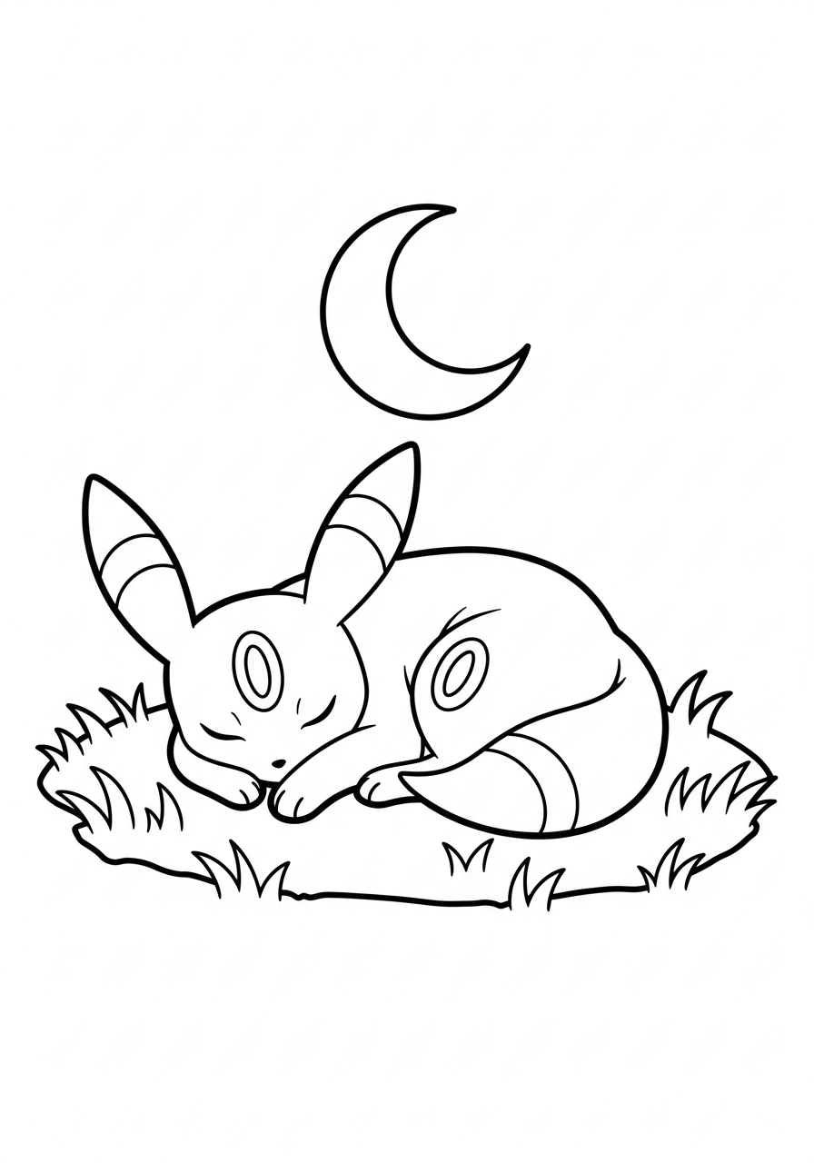 immagini da stampare e colorare di Umbreon