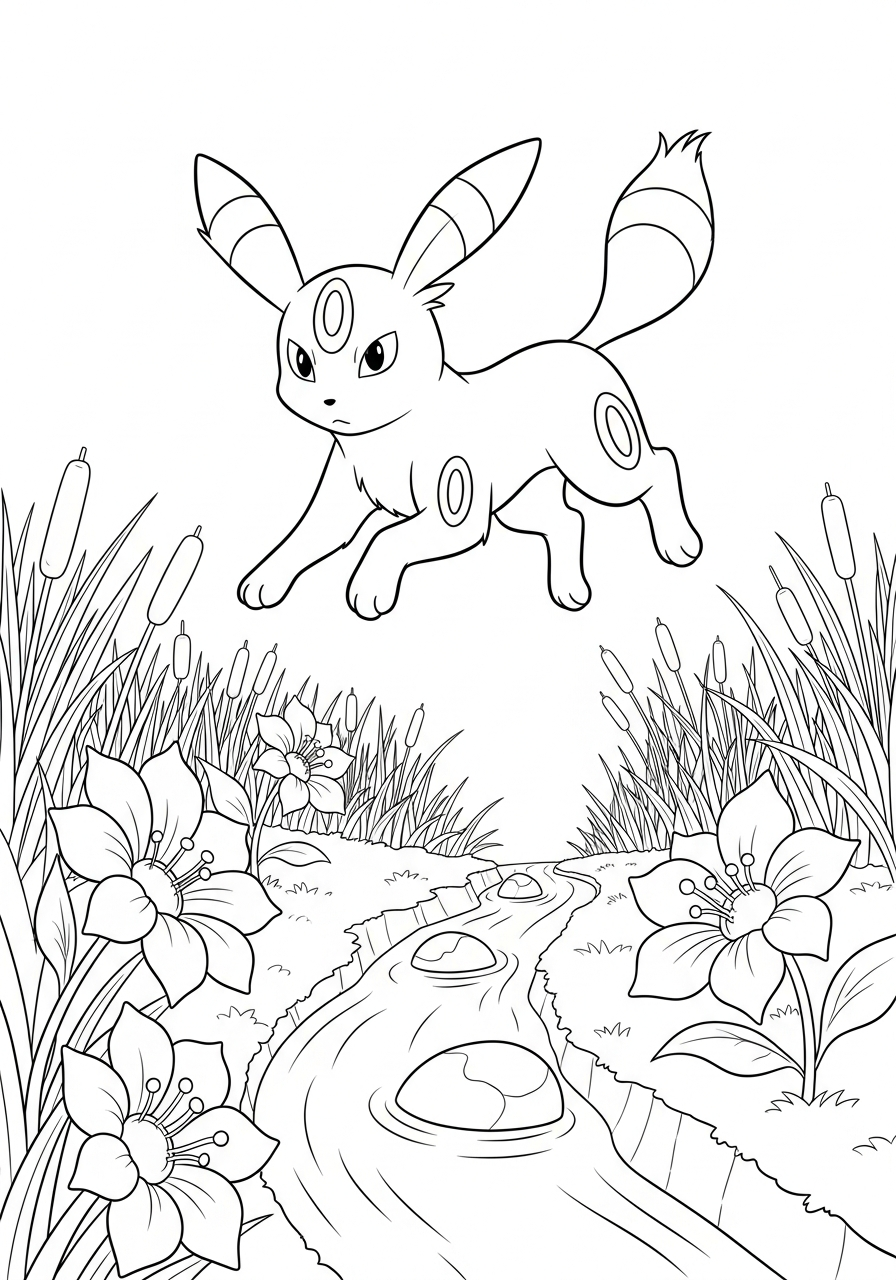 foto Umbreon da colorare