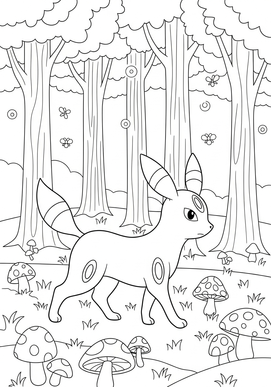 disegni da colorare per bambini pdf Umbreon