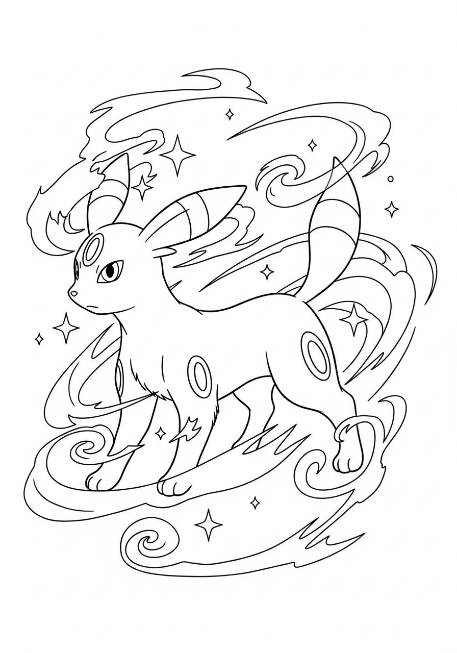 disegni da colorare gratis Umbreon