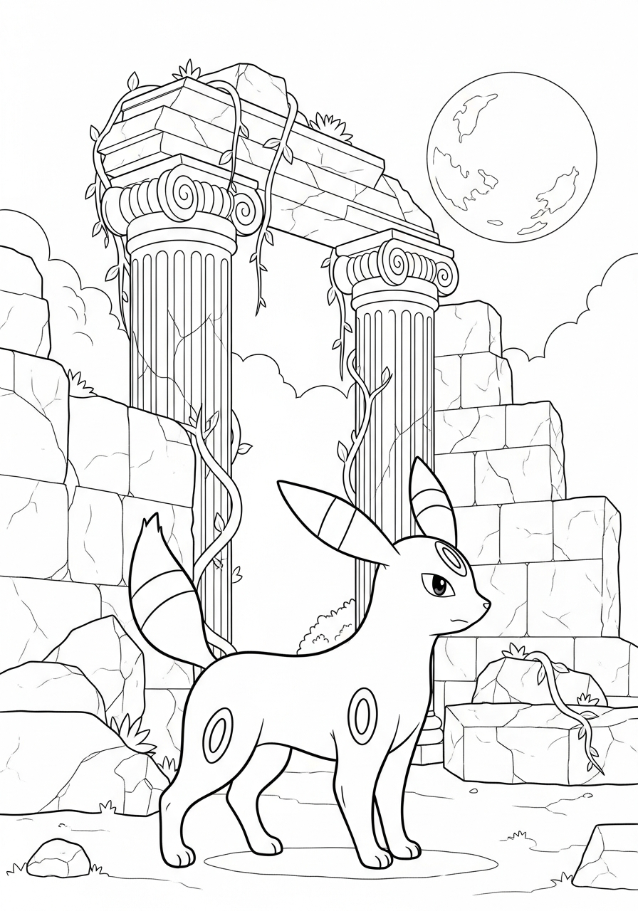 disegni Umbreon da colorare