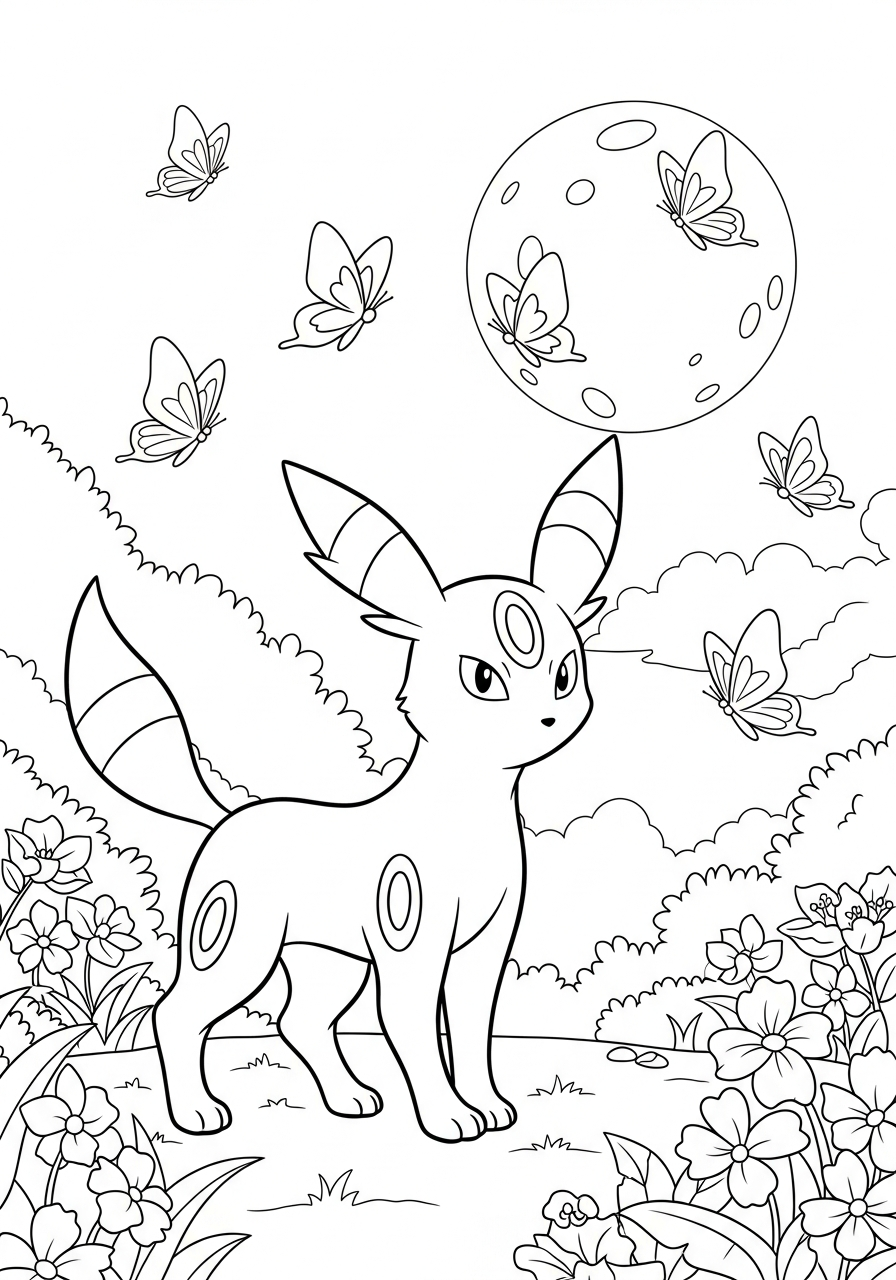 Umbreon disegno da colorare 1