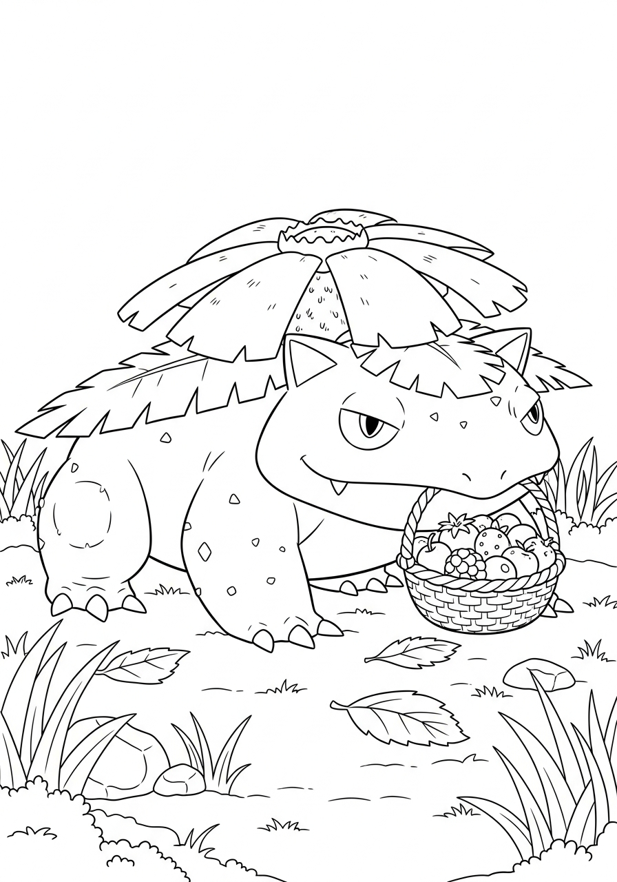 disegni Venusaur da colorare per bambini