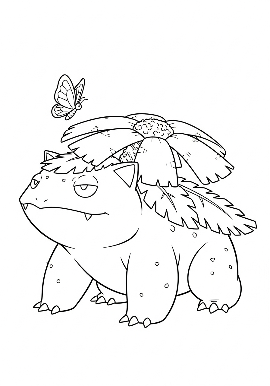 Venusaur da colorare e stampare gratis