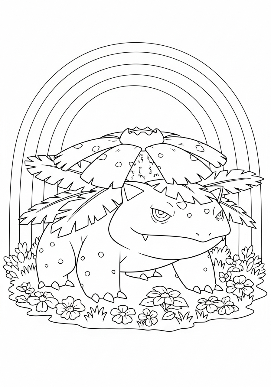 disegno Venusaur da colorare per bambini