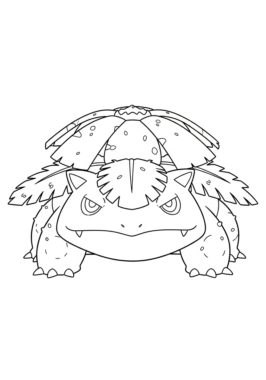Venusaur da stampare e colorare gratis