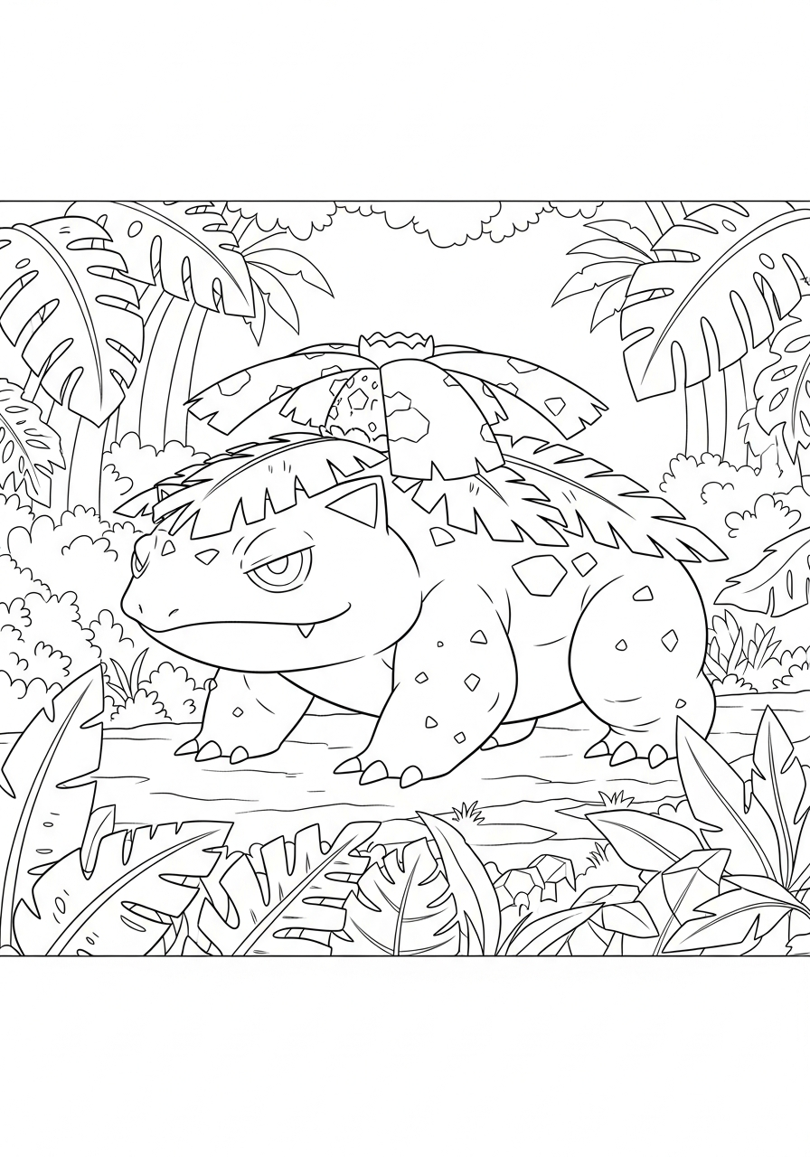 pdf stampare Venusaur da colorare