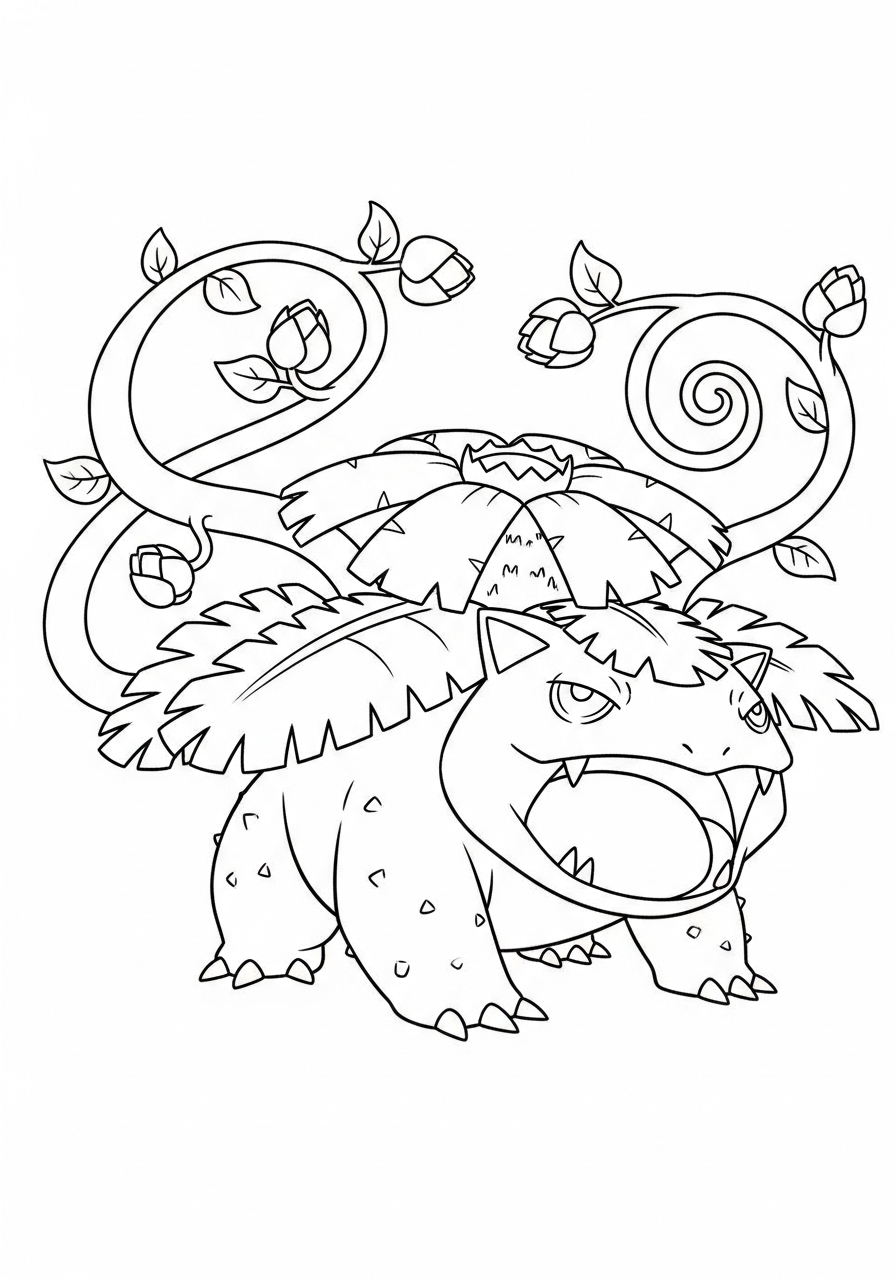 da colorare Venusaur disegno facile bambini