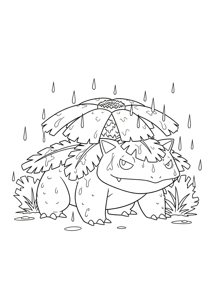 disegno Venusaur da colorare per bambini 2