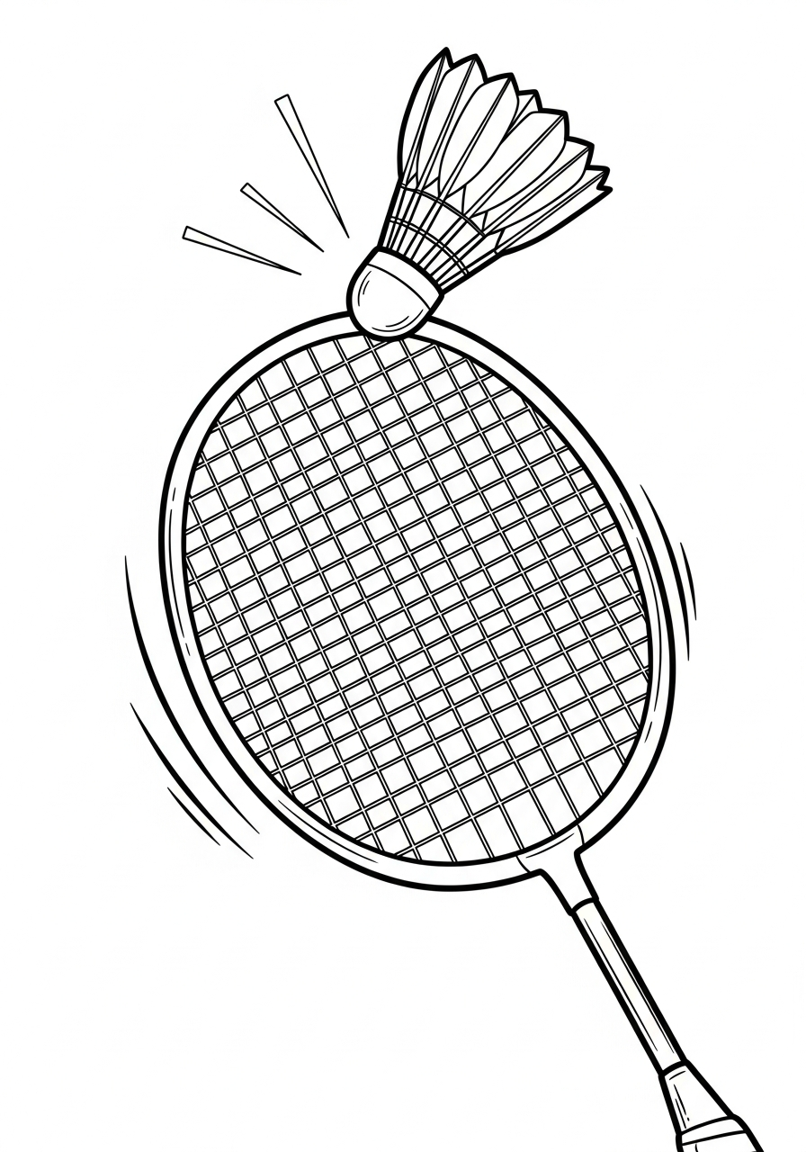 disegni badminton da colorare e stampare