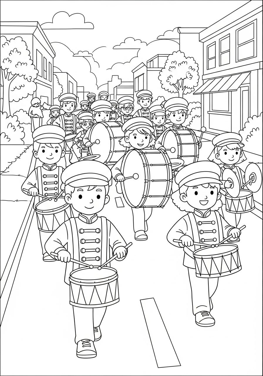 foto di batteria da colorare