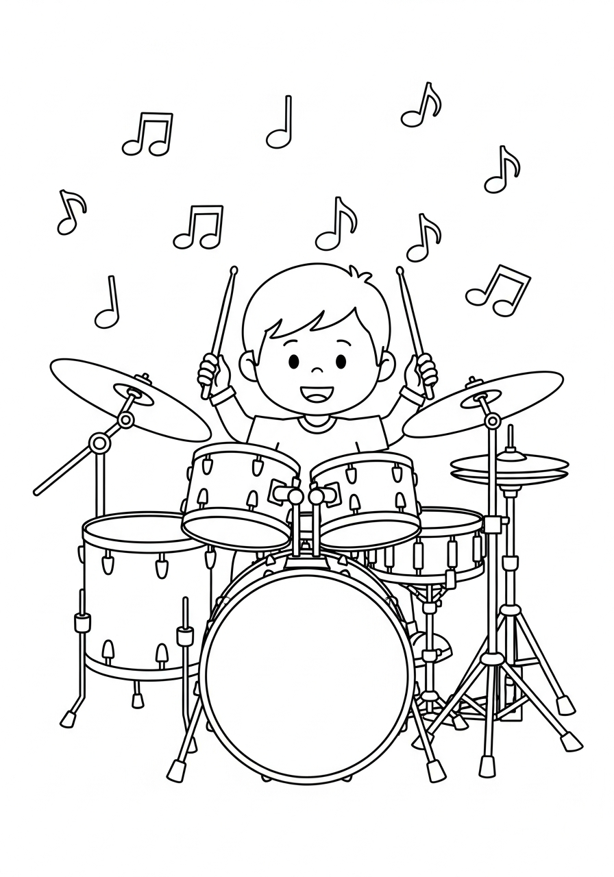 immagini di batteria da stampare e colorare