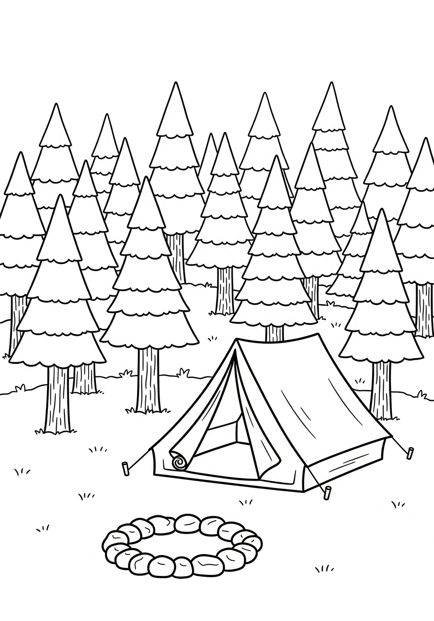 bosco da colorare e stampare gratis