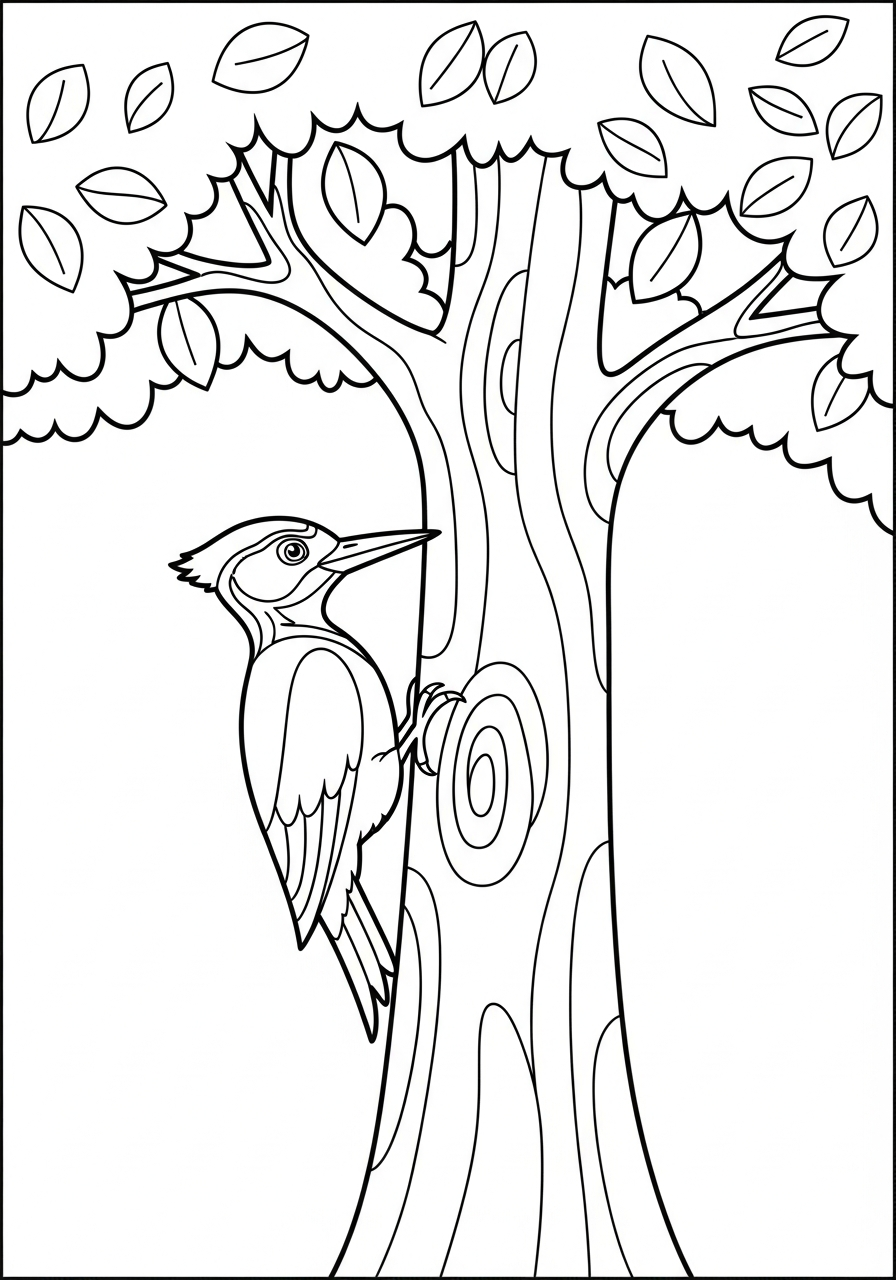 disegni da colorare gratis per bambini di bosco